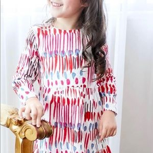 Mommy and me colorful print shift dress, size7/8